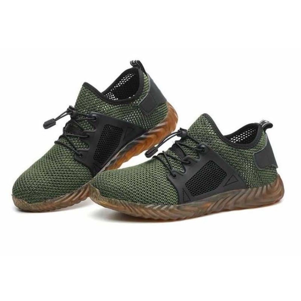 Ryder INDESTRUCTIBLE  Die Weltmarke Mit Den 3S Black/Green Mesh Steel Toe Shoes